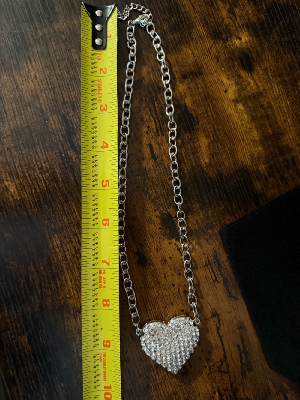 💰Red Heart Earrings and Silver Crystal Heart Necklace Set - Picture 4 of 4